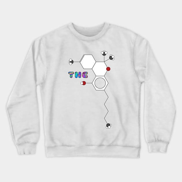 THC Molecule Crewneck Sweatshirt by SandroAbate